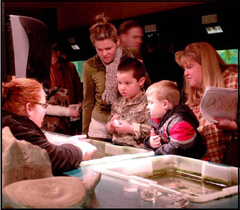 Family at the Touch Tank